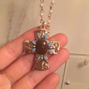 Cross necklace and earring set BRAND NEW
